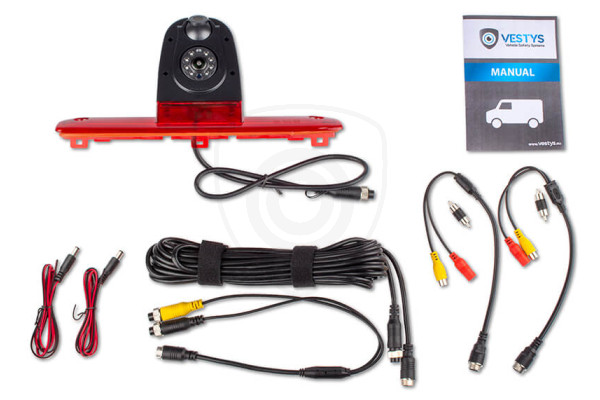 Inhoud van de verpakking van de achteruitrijcamera voor Fiat Ducato Dual Inhoud van de verpakking van de achteruitrijcamera voor Fiat Ducato Dual