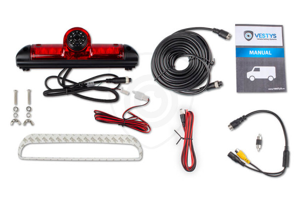 Inhoud van de verpakking van de achteruitrijcamera voor Fiat Ducato Inhoud van de verpakking van de achteruitrijcamera voor Fiat Ducato