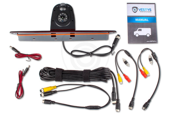 Inhoud van de verpakking van de achteruitrijcamera voor de VW Crafter Dual Inhoud van de verpakking van de achteruitrijcamera voor de VW Crafter Dual