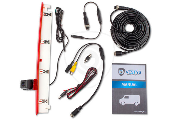 Inhoud van de verpakking van de achteruitrijcamera voor de VW T6 Inhoud van de verpakking van de achteruitrijcamera voor de VW T6