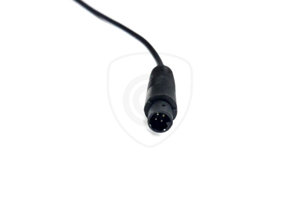 Y-adapter van vierpolige Mini man naar 1x Cinch vrouwelijk + stroomvoorziening vrouwelijk