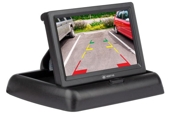 Opvouwbare automonitor 4,3″ voor Achteruitrijcamera’s