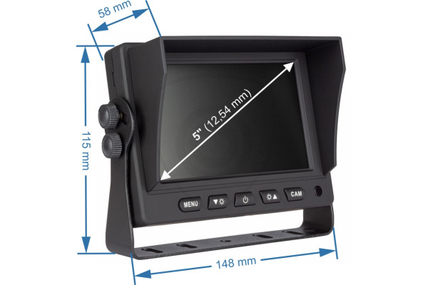 Monitor voor bedrijfsvoertuigen VESTYS AHD 5″