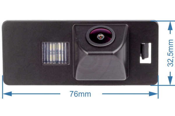 Afmetingen van de achteruitrijcamera voor Audi A3, A4, A5, A6, A7, TT, Q3, Q5 en Q7 Afmetingen van de achteruitrijcamera voor Audi A3, A4, A5, A6, A7, TT, Q3, Q5 en Q7