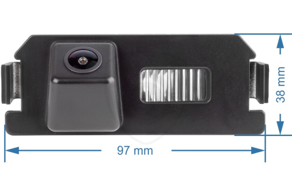 Afmetingen van de achteruitrijcamera voor Hyundai i10, i20, i30, Veloster, Genesis Afmetingen van de achteruitrijcamera voor Hyundai i10, i20, i30, Veloster, Genesis