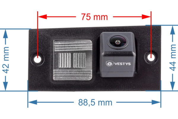 Afmetingen van de Achteruitrijcamera voor Hyundai H1 Afmetingen van de Achteruitrijcamera voor Hyundai H1
