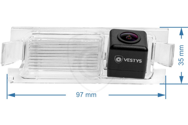 Afmetingen van de Achteruitrijcamera voor Kia Rio 2 en Ceed 2 Afmetingen van de Achteruitrijcamera voor Kia Rio 2 en Ceed 2