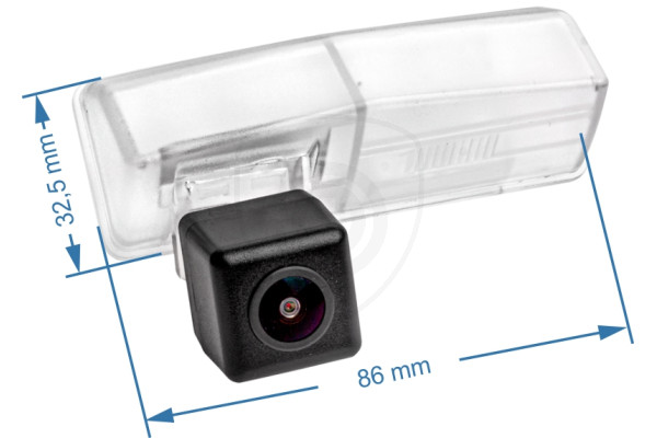 Afmetingen van de Achteruitrijcamera voor Lexus CT200h en IS Afmetingen van de Achteruitrijcamera voor Lexus CT200h en IS
