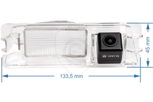 Afmetingen van de achteruitrijcamera voor Nissan Micra Afmetingen van de achteruitrijcamera voor Nissan Micra