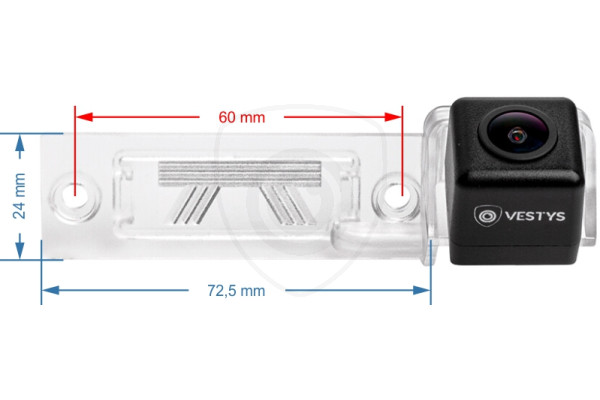 Achteruitrijcamera Škoda Superb 1 2001, 2002, 2003, 2004, 2005,  2006, 2007, 2008