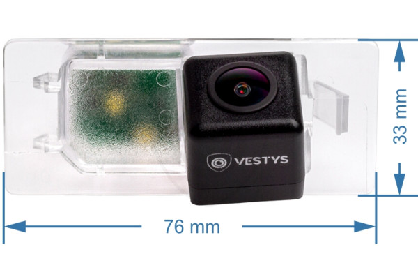Afmetingen van de achteruitrijcamera voor VW Passat, Golf, Sharan, Touran en andere Afmetingen van de achteruitrijcamera voor VW Passat, Golf, Sharan, Touran en andere