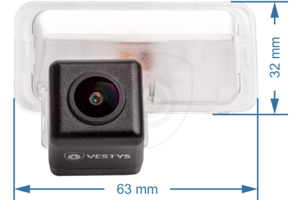 Afmetingen van de achteruitrijcamera voor Toyota Corolla, Avensis, Auris en andere Afmetingen van de achteruitrijcamera voor Toyota Corolla, Avensis, Auris en andere