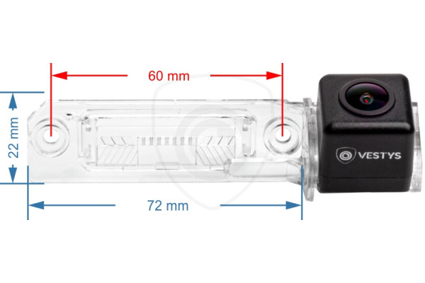 Achteruitrijcamera voor Škoda Superb 2 sedan (2008 - 2013)