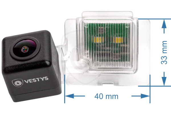 Afmetingen van de achteruitrijcamera voor Mercedes-Benz C-Klasse Afmetingen van de achteruitrijcamera voor Mercedes-Benz C-Klasse