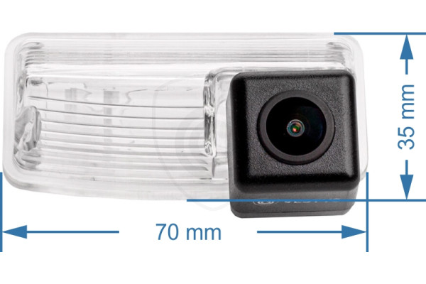 Afmetingen van de Achteruitrijcamera voor Toyota Corolla (E11 en E12) Afmetingen van de Achteruitrijcamera voor Toyota Corolla (E11 en E12)