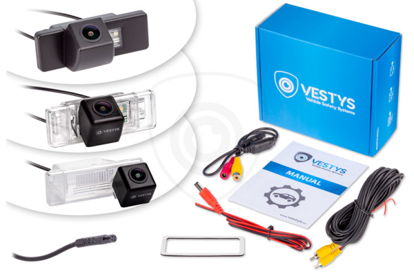 Inhoud van de verpakking van de achteruitrijcamera voor Nissan Note, Pulsar, Tiida, Qashqai, Juke, Navara en andere Inhoud van de verpakking van de achteruitrijcamera voor Nissan Note, Pulsar, Tiida, Qashqai, Juke, Navara en andere