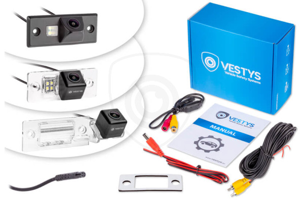 Inhoud van de verpakking van de achteruitrijcamera voor VW Touareg, Tiguan, Golf, Passat, Bora Inhoud van de verpakking van de achteruitrijcamera voor VW Touareg, Tiguan, Golf, Passat, Bora