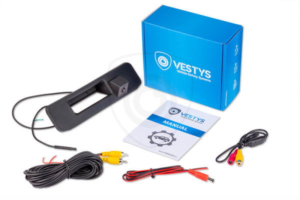 Inhoud van de verpakking - Achteruitrijcamera Mercedes-Benz Model 1 voor de handgreep van de achterklep, videokabel, aansluitingshandleiding, stroomkabel, adapter Inhoud van de verpakking - Achteruitrijcamera Mercedes-Benz Model 1 voor de handgreep van de achterklep, videokabel, aansluitingshandleiding, stroomkabel, adapter