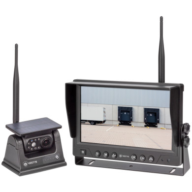 Draadloze AHD-set VESTYS Solar met camera en zonnepaneellading evenals magnetische bevestiging